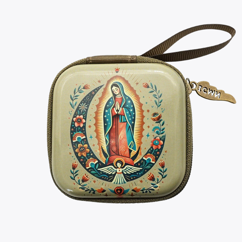 Virgin Mary Jesus Prayer Rosary Bag | Jewelry Storage Box